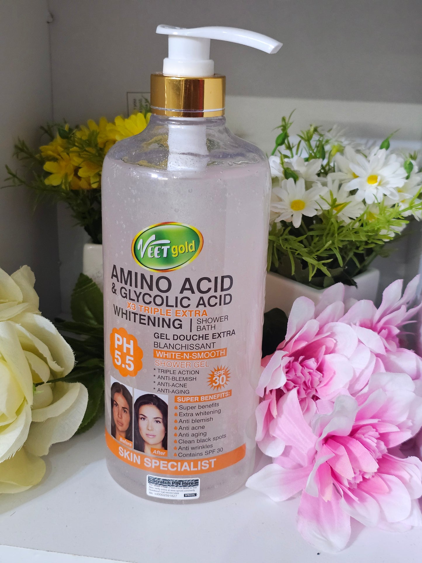 Veet gold Amino acid and glycolic acid shower gel