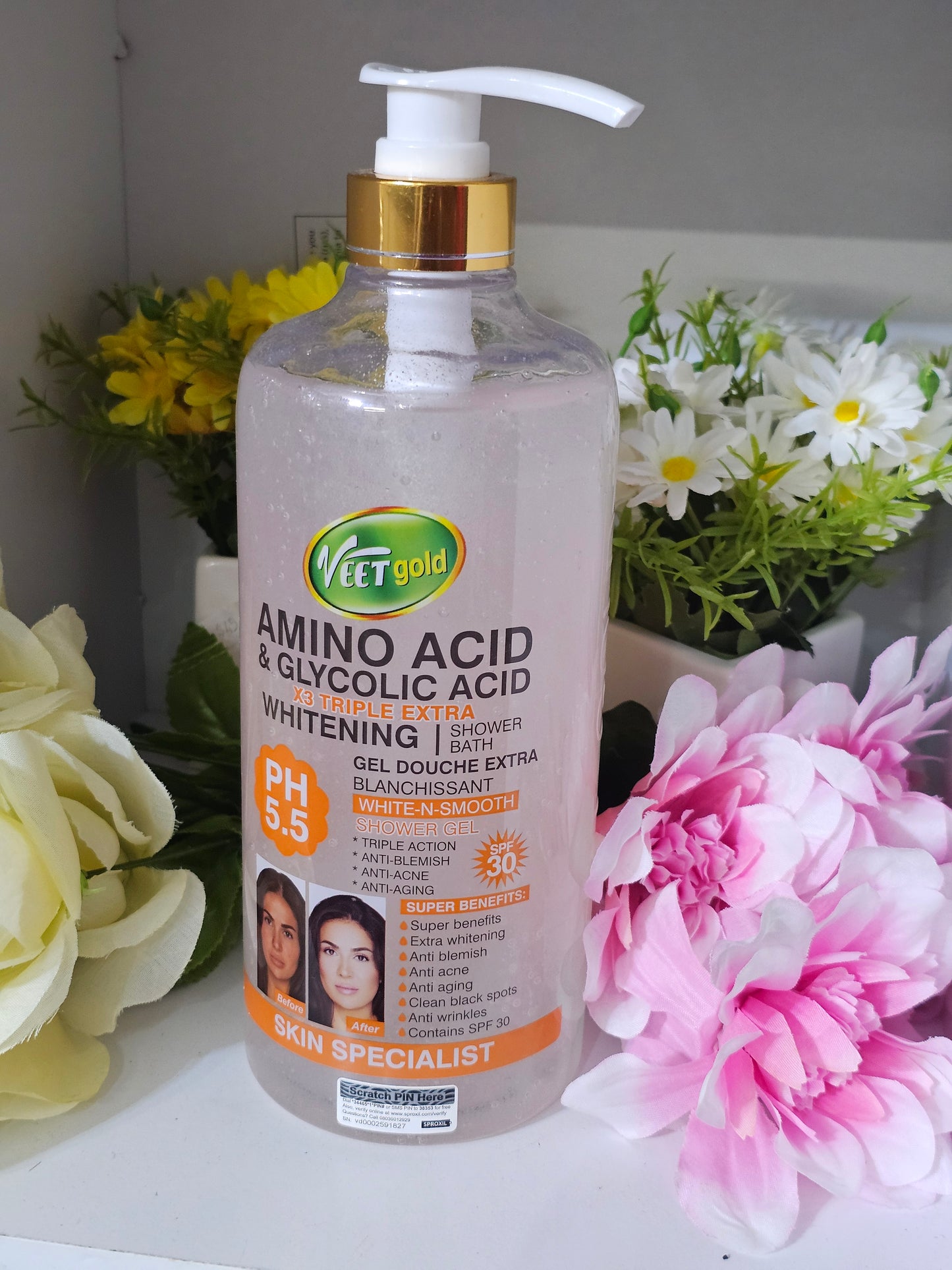 Veet gold Amino acid and glycolic acid shower gel