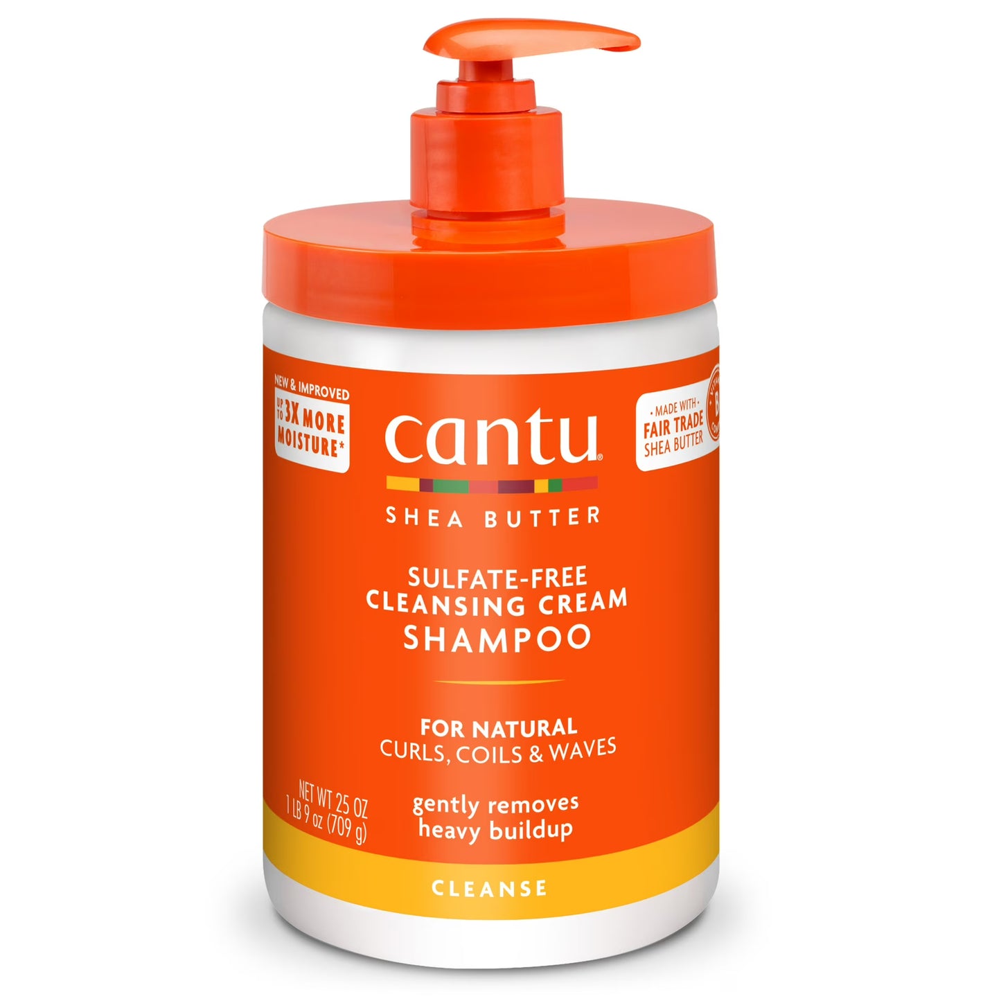 Cantu Shea Butter for Natural Hair Sulfate-Free Cleansing Cream Shampoo, 25oz