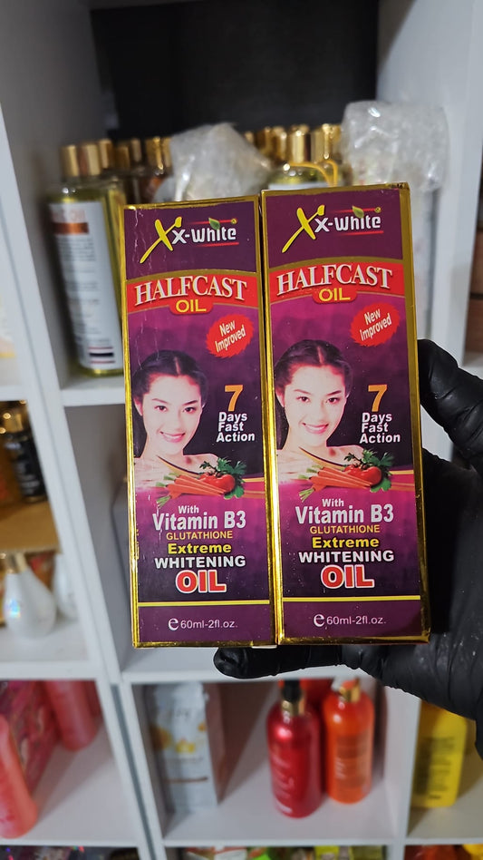 Xx-white half cast extreme whitening oil 60ml
