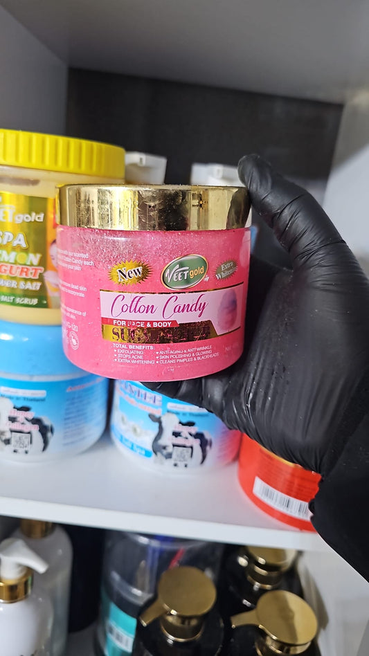 veet gold coton candy sugar scrub 450g