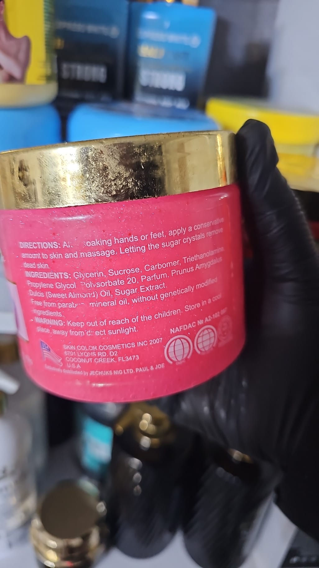 veet gold coton candy sugar scrub 450g