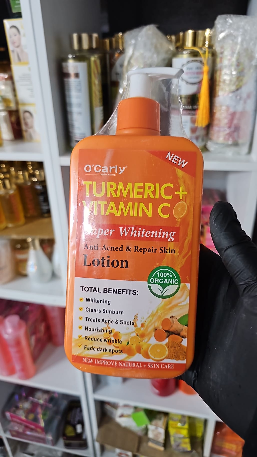 O'carly turmeric vitamin c super whitening lotion