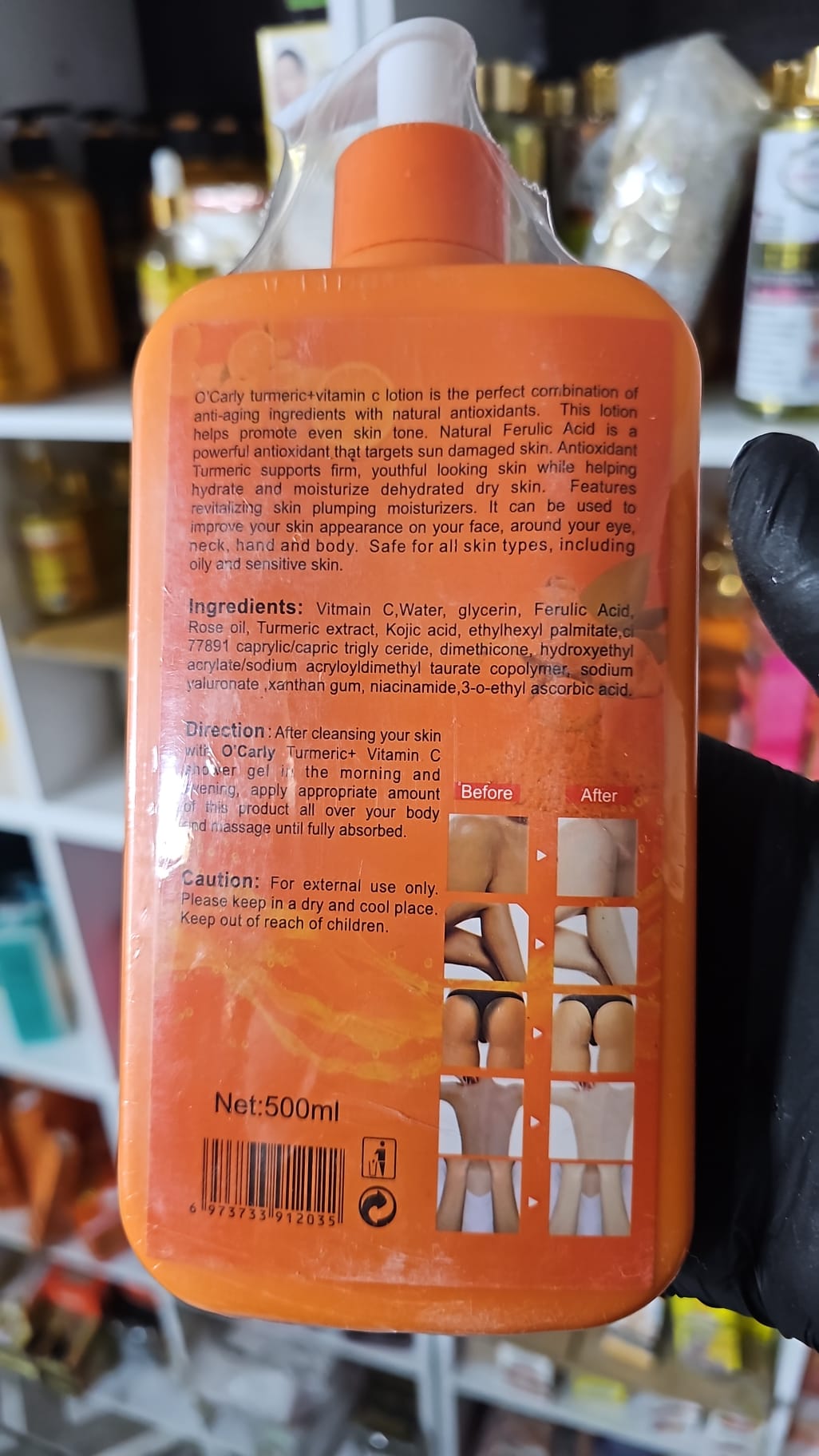O'carly turmeric vitamin c super whitening lotion
