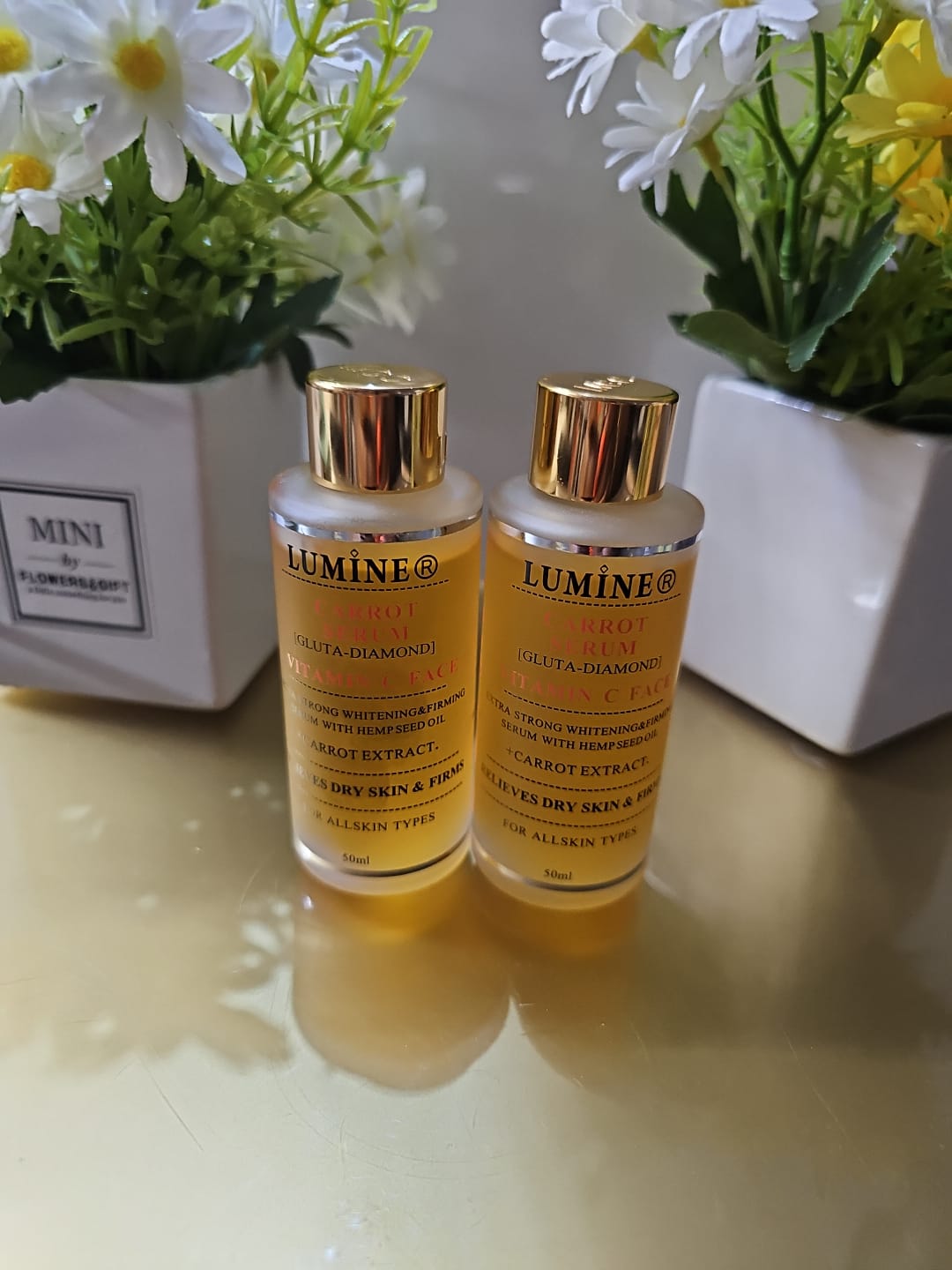 Lumine carrot extra strong whitening & firming serum 50ml x2