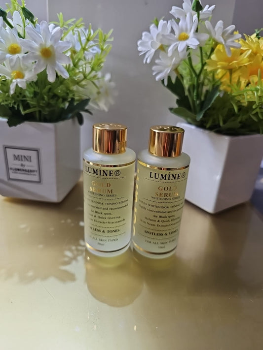 Lumine gold extra whitening & toning serum 50ml x2