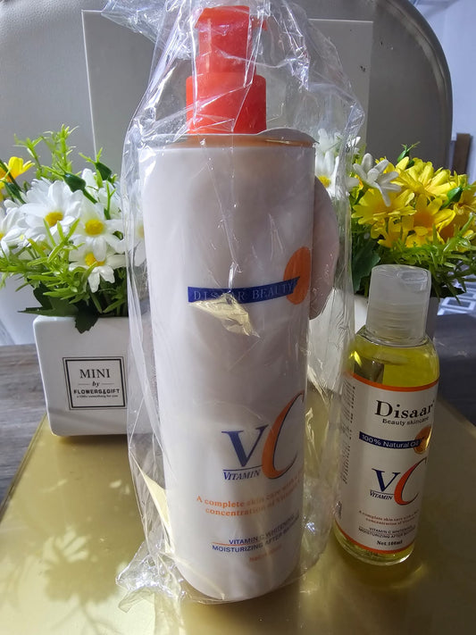 Disaar beauty vitamin c brightening lotion with 100ml body oil