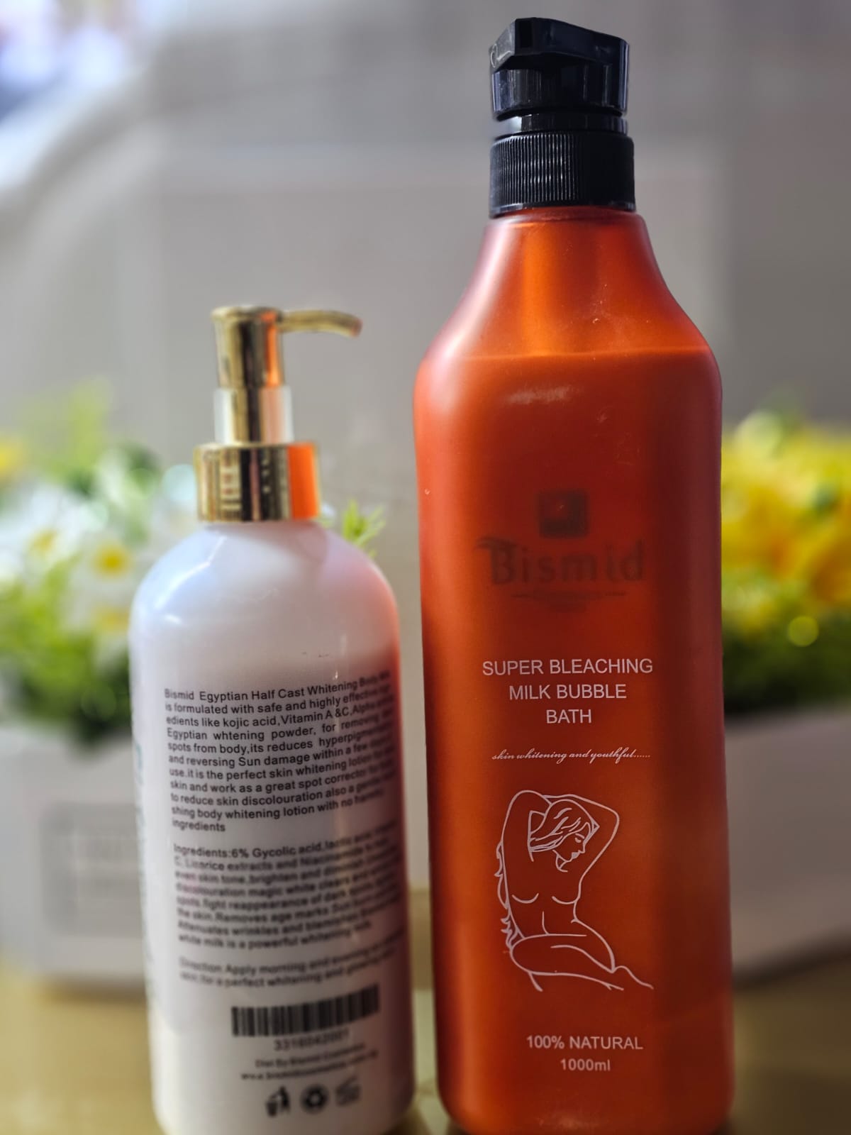 Bismid egyptian halfcast whitening body milk with milk bubble bath