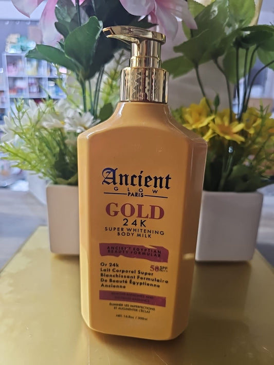 Ancient glow paris 24k gold super whitening body milk 500ml
