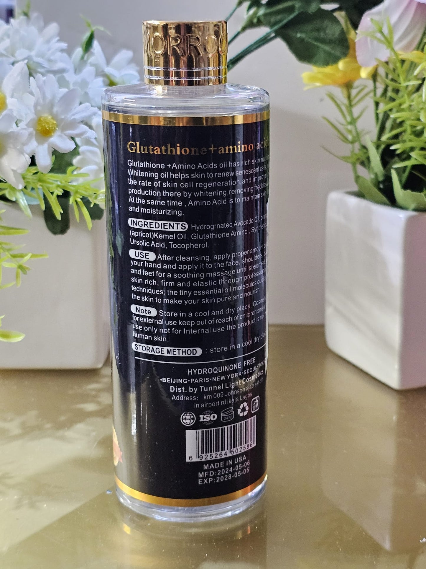 Morrocan argan glutathione amino acids whitening serum 300ml