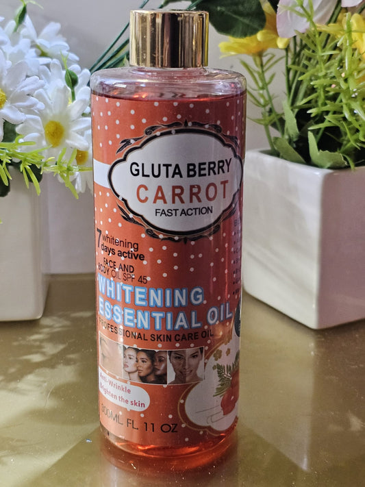Gluta berry carrot whitening body correction oil 300ml