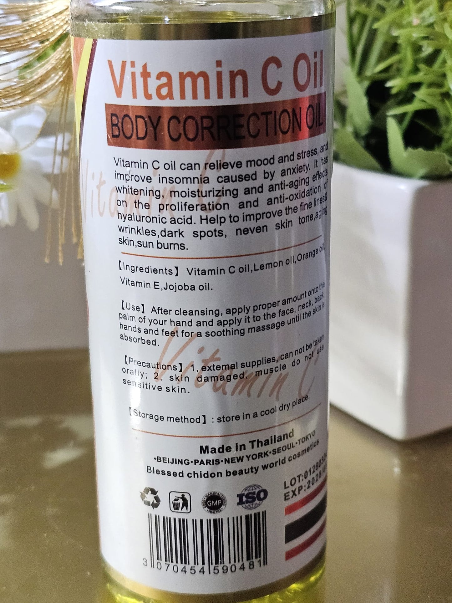 Ascorbic vitamin c body correction oil 300ml