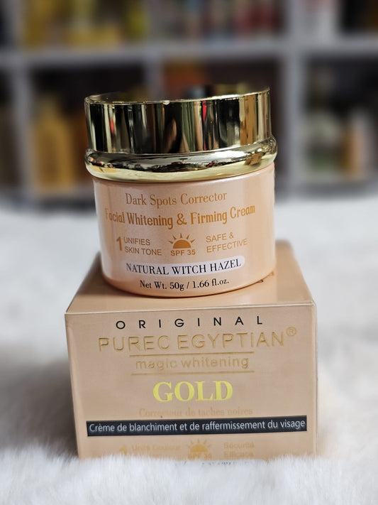 Purec egyptian gold magic whitening facial whitening & firming cream 50g