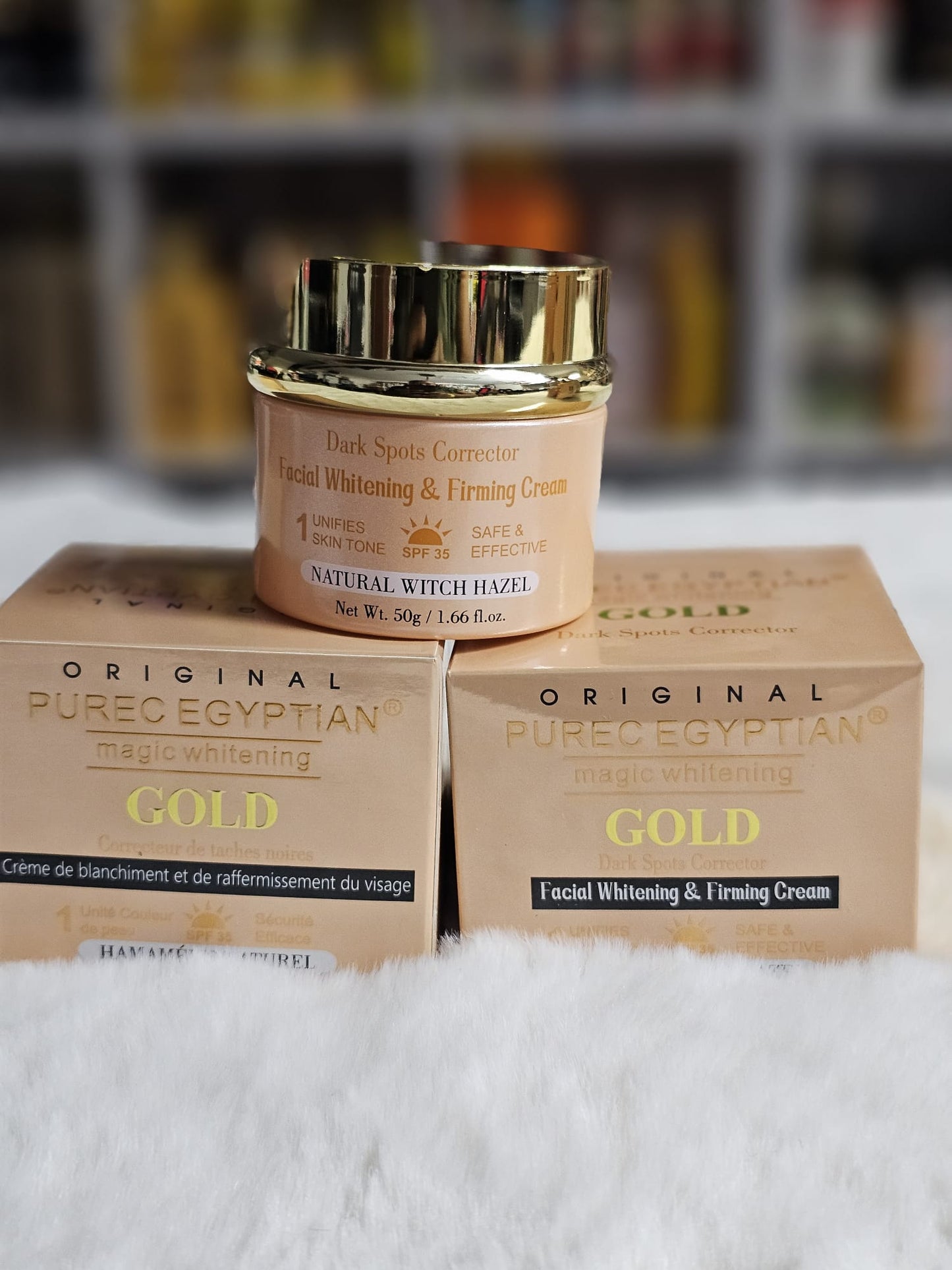 Purec egyptian gold magic whitening facial whitening & firming cream 50 x3