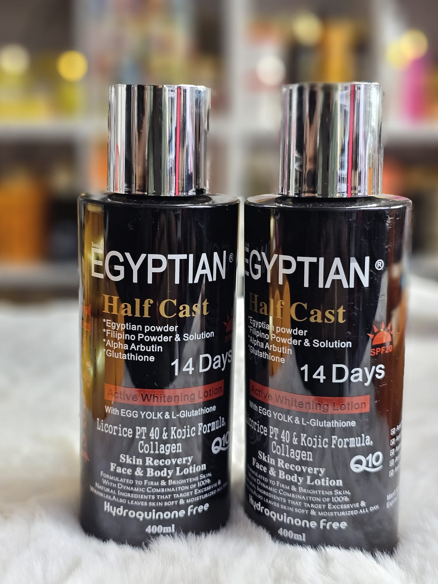 Egyptian half cast active whitening body lotion 400ml x2