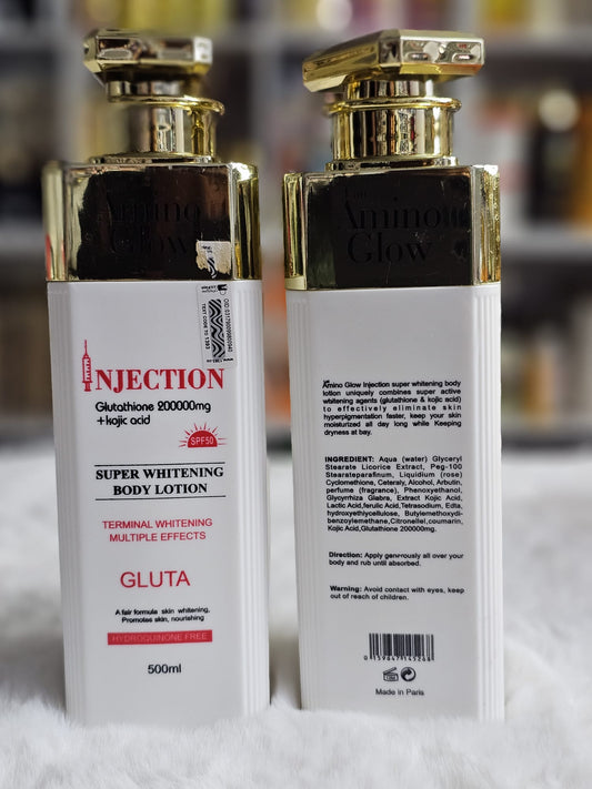 Lait amino glow super whitening lotion 500ml x2