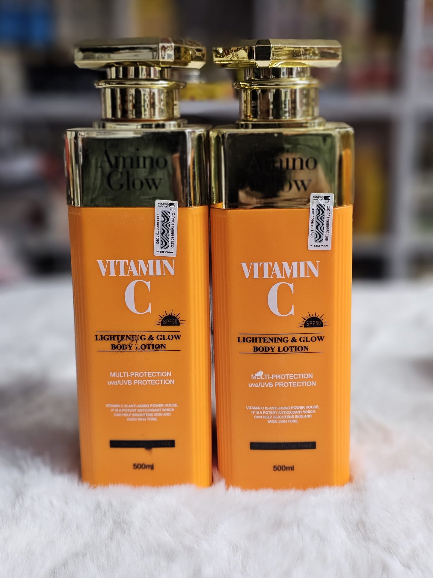 Lait amino glow lightening & glow body lotion 500ml x2