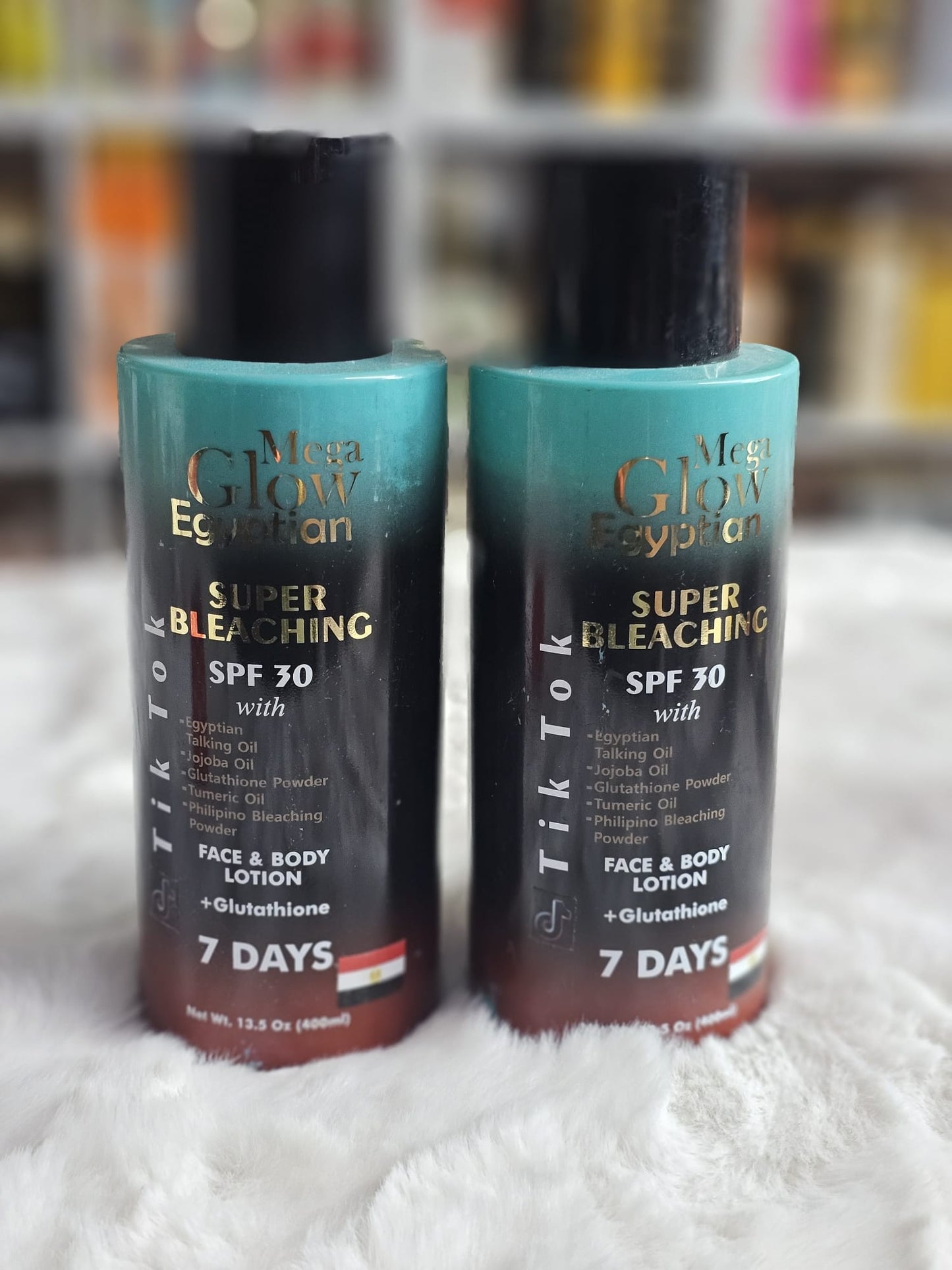 Mega glow egyptian super bleaching face & body lotion 400ml