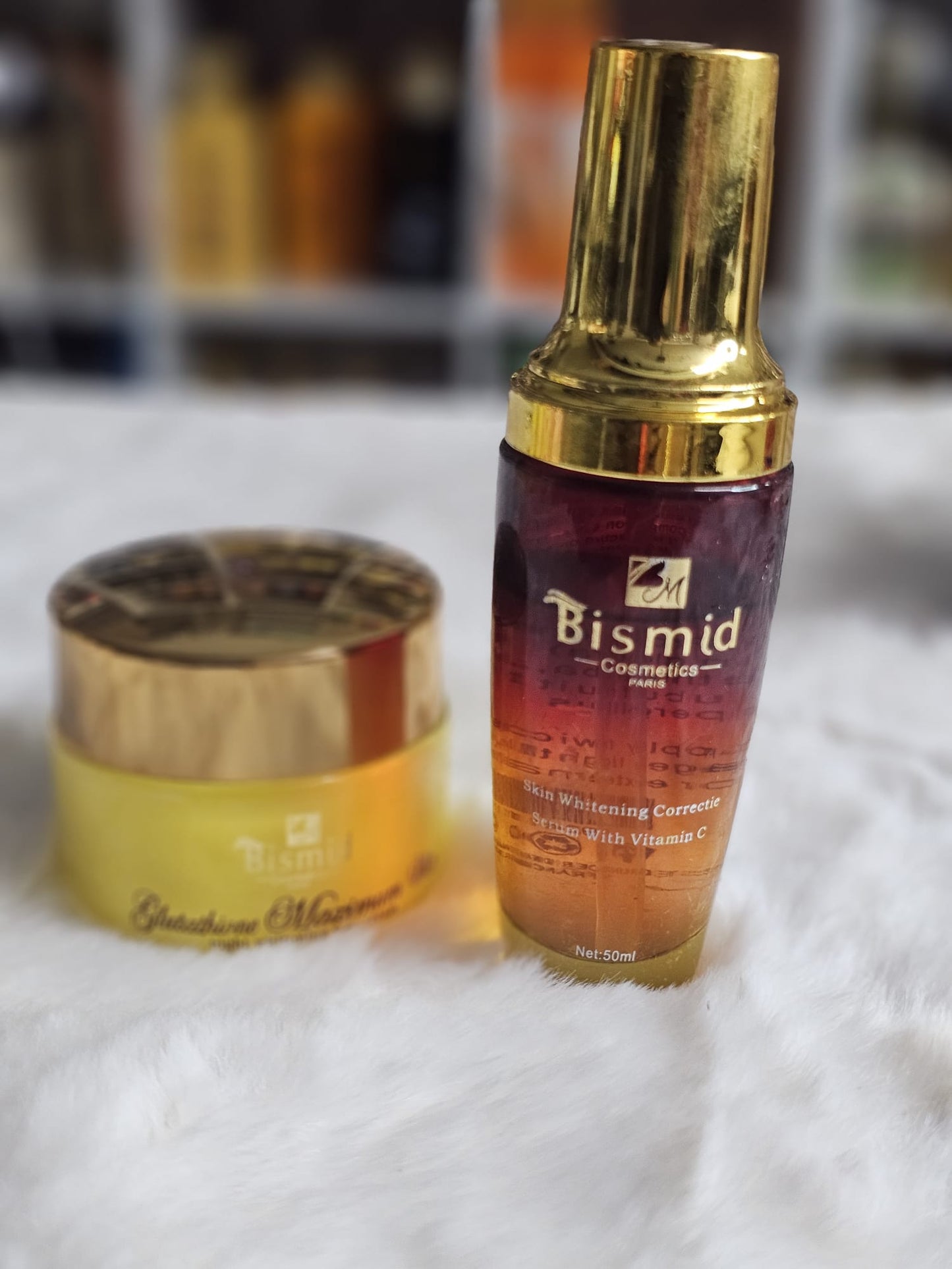 Bismid skin whitening correcting serum with night whitening face cream