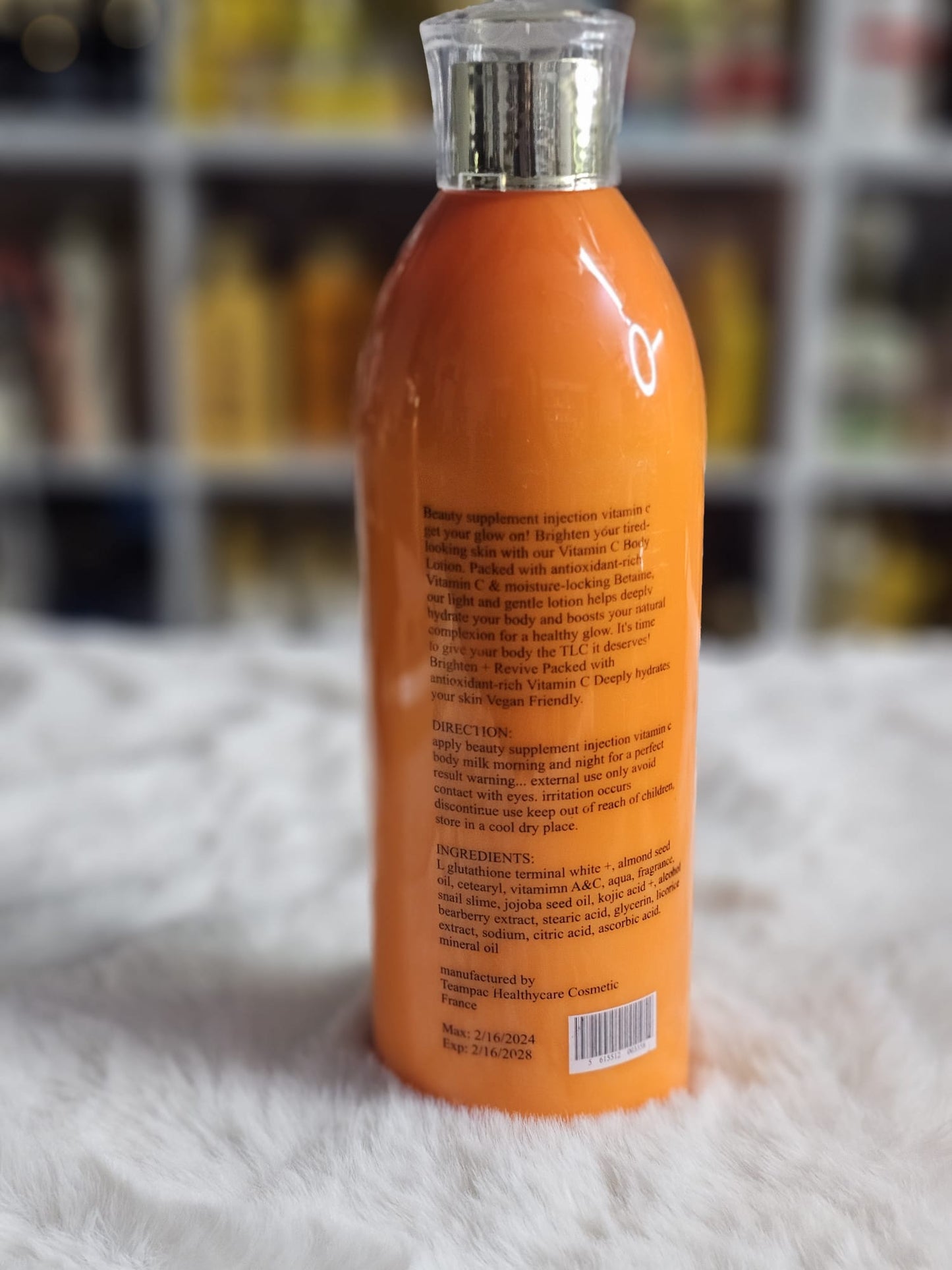 Beauty supplement injection vitamin c body lotion 400ml