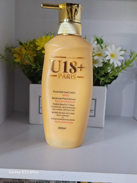 U18+ paris pure half cast gold lotion 500ml