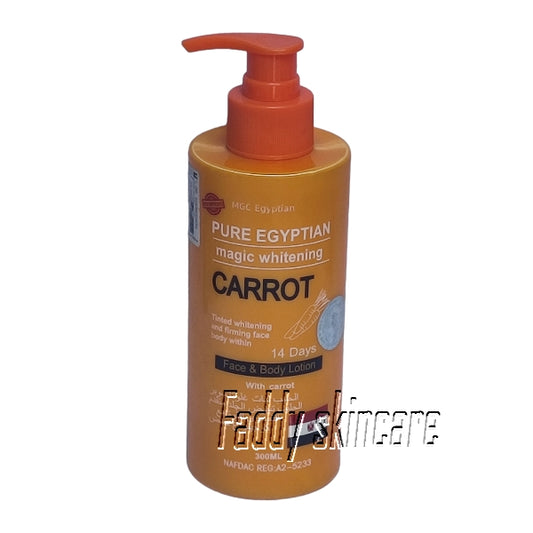 Pure egyptian magic whitening carrot face &  body lotion 300ml