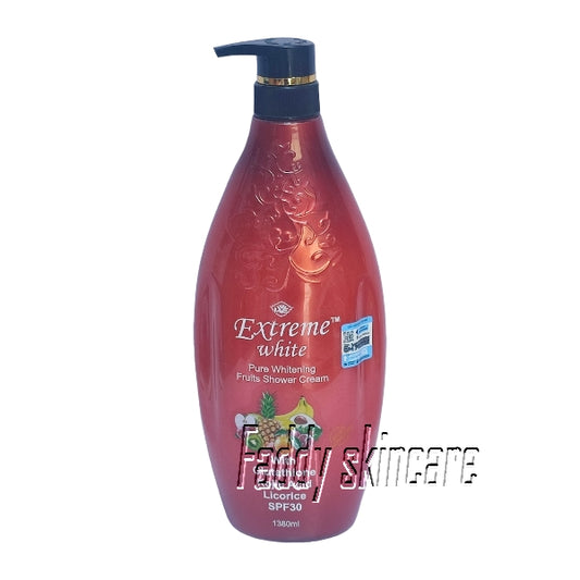 extreme white pure whitening fruits shower cream 1380ml