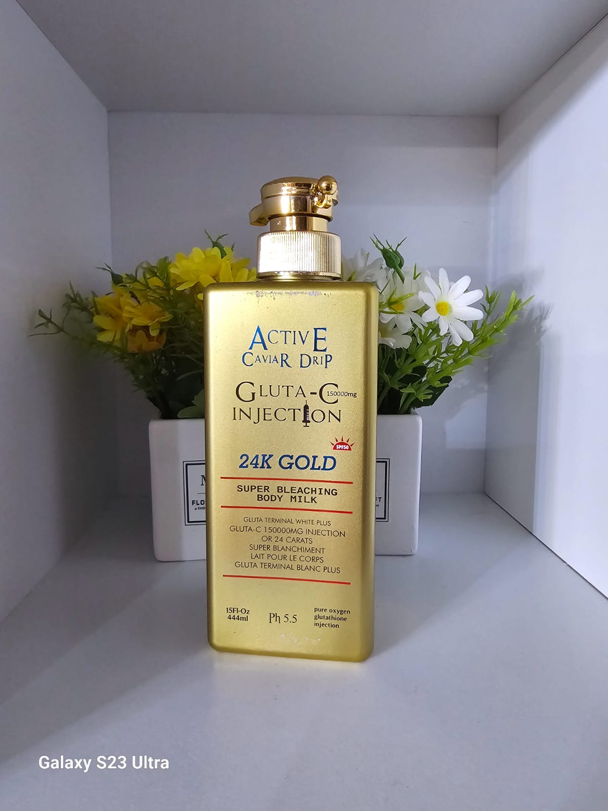 Active caviar drip 24k gold super bleaching body milk 444ml