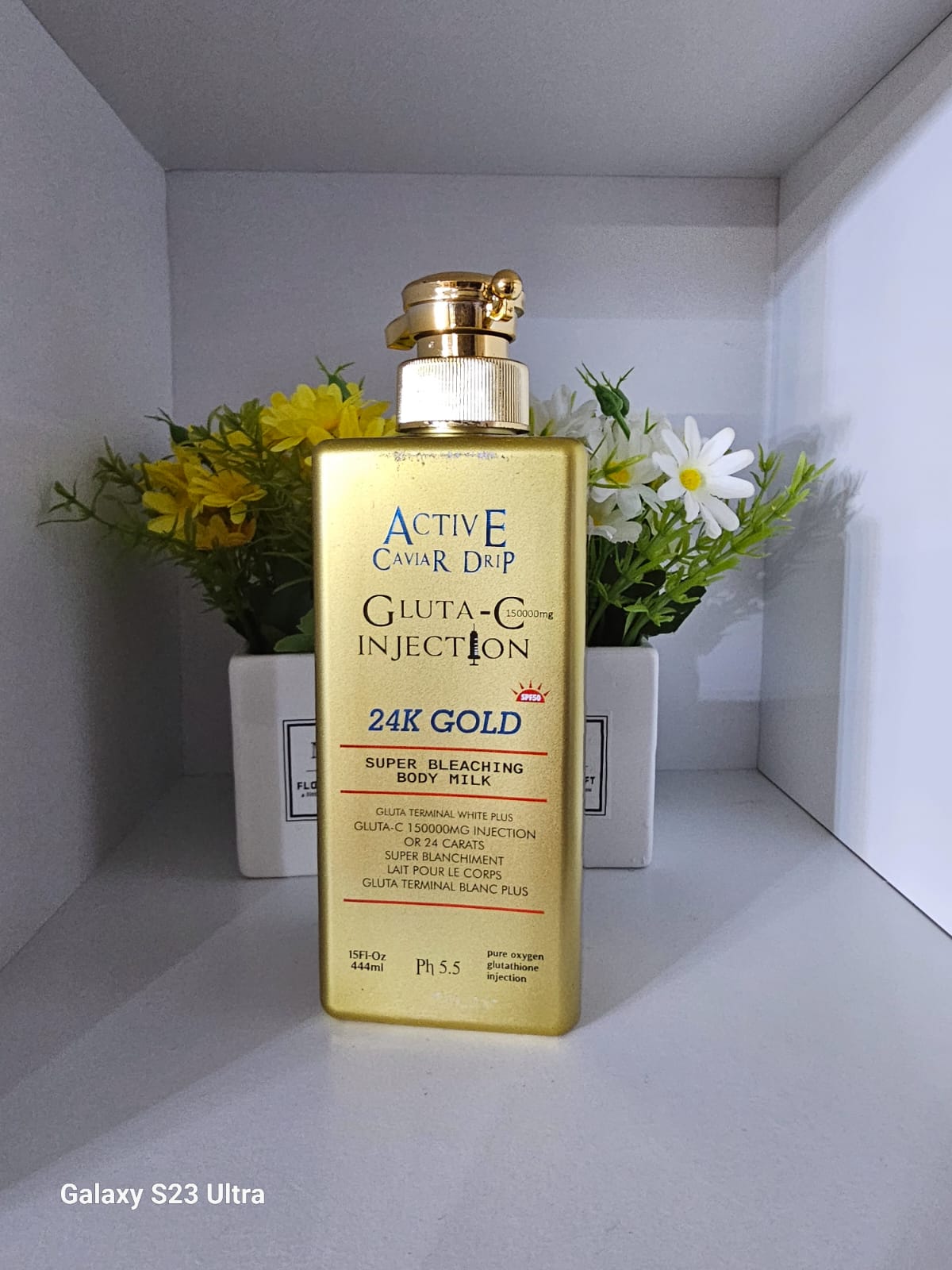 Active caviar drip 24k gold super bleaching body milk 444ml