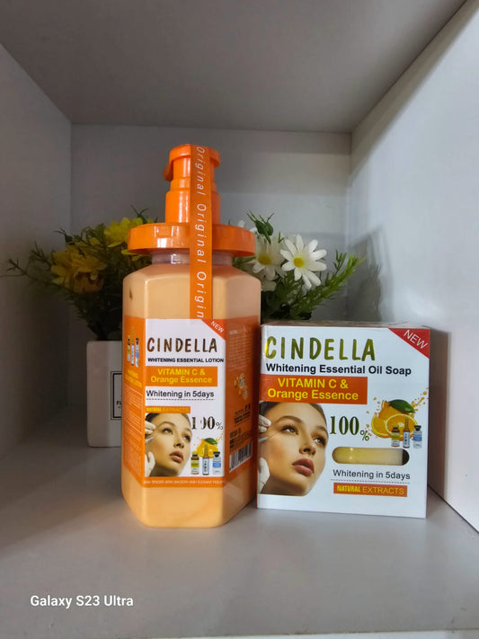Cindella whitening essential lotion with soap