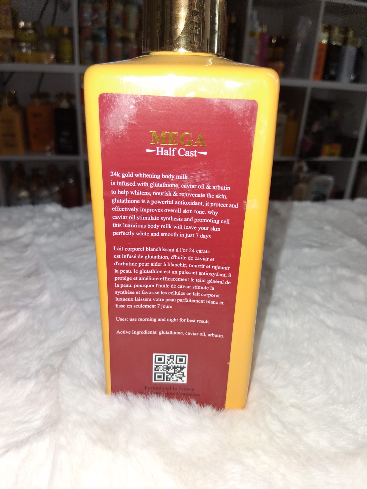 Mega half cast 24k gold whitening body milk 500ml