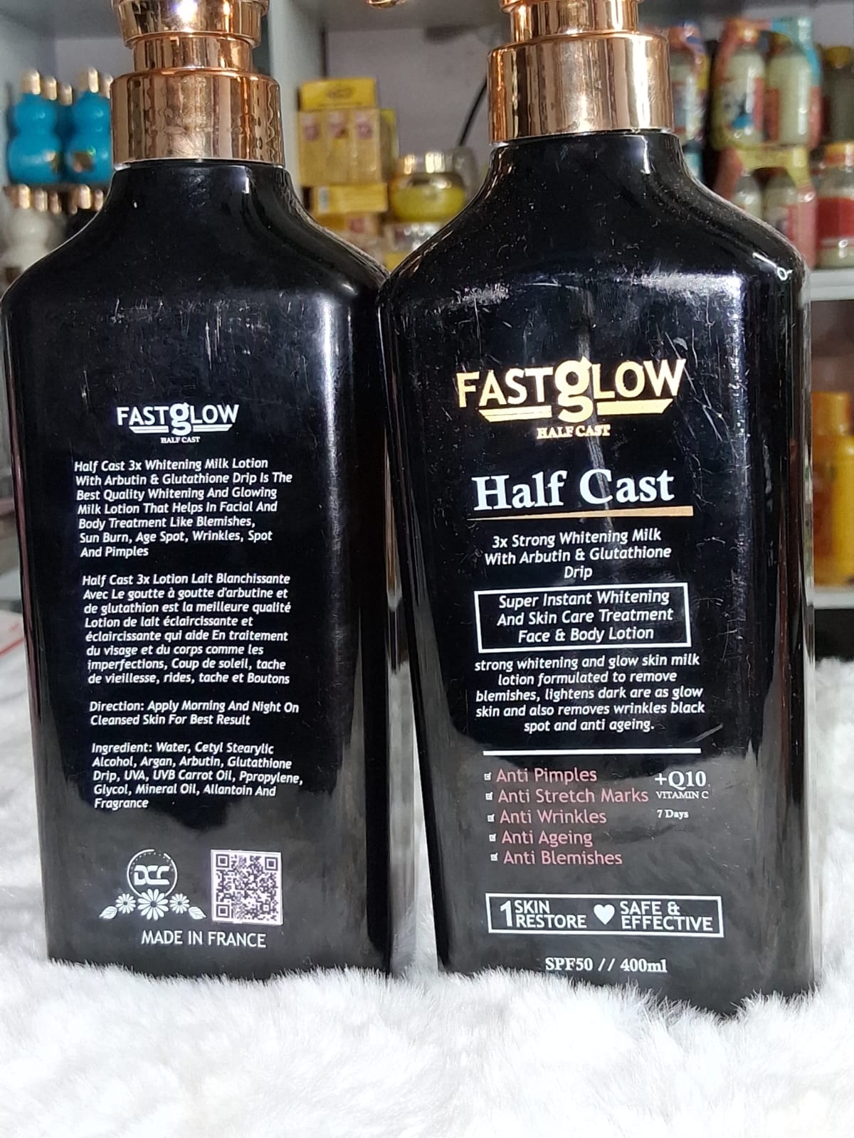Fastglow half cast 3x strong whitening milk 400ml