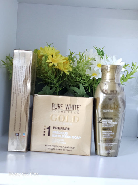 Pure white exfoliating soap with serum & spots corrector