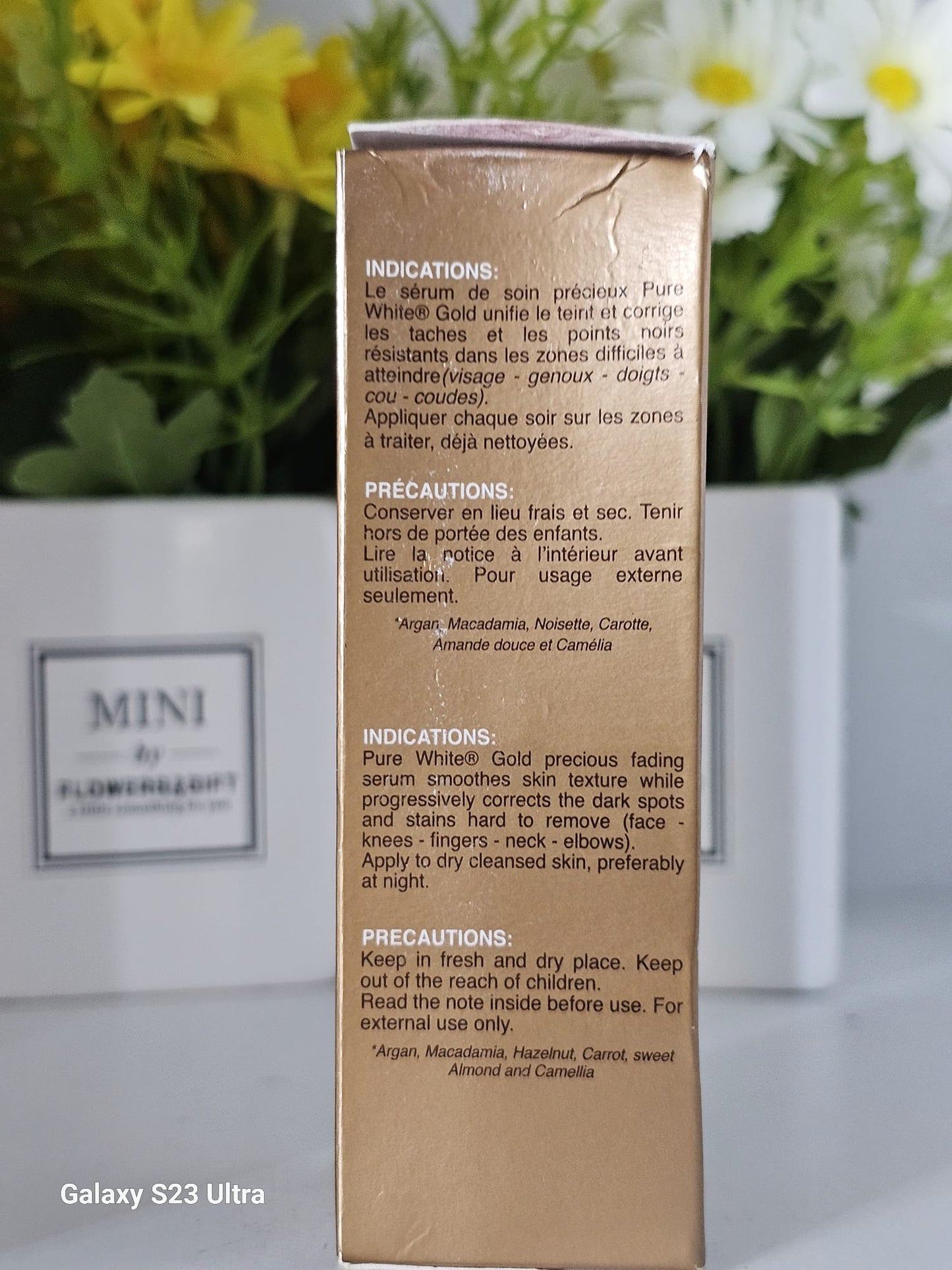 Pure white gold dark spots corrector