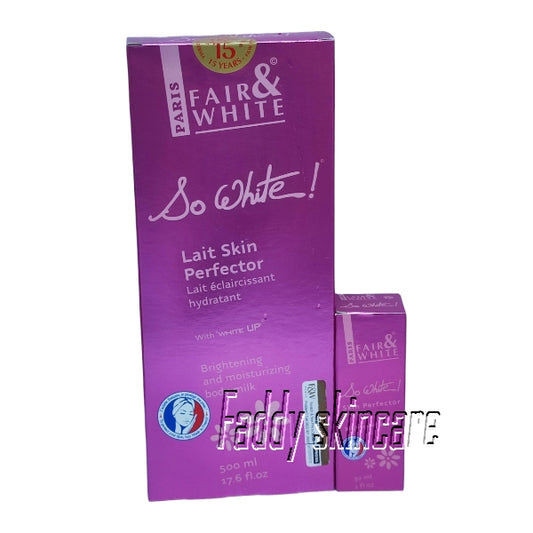 Fair & white so white brightening & moisturizing body milk with serum
