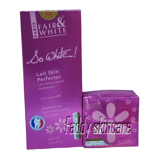 Fair & white so white body milk with soap