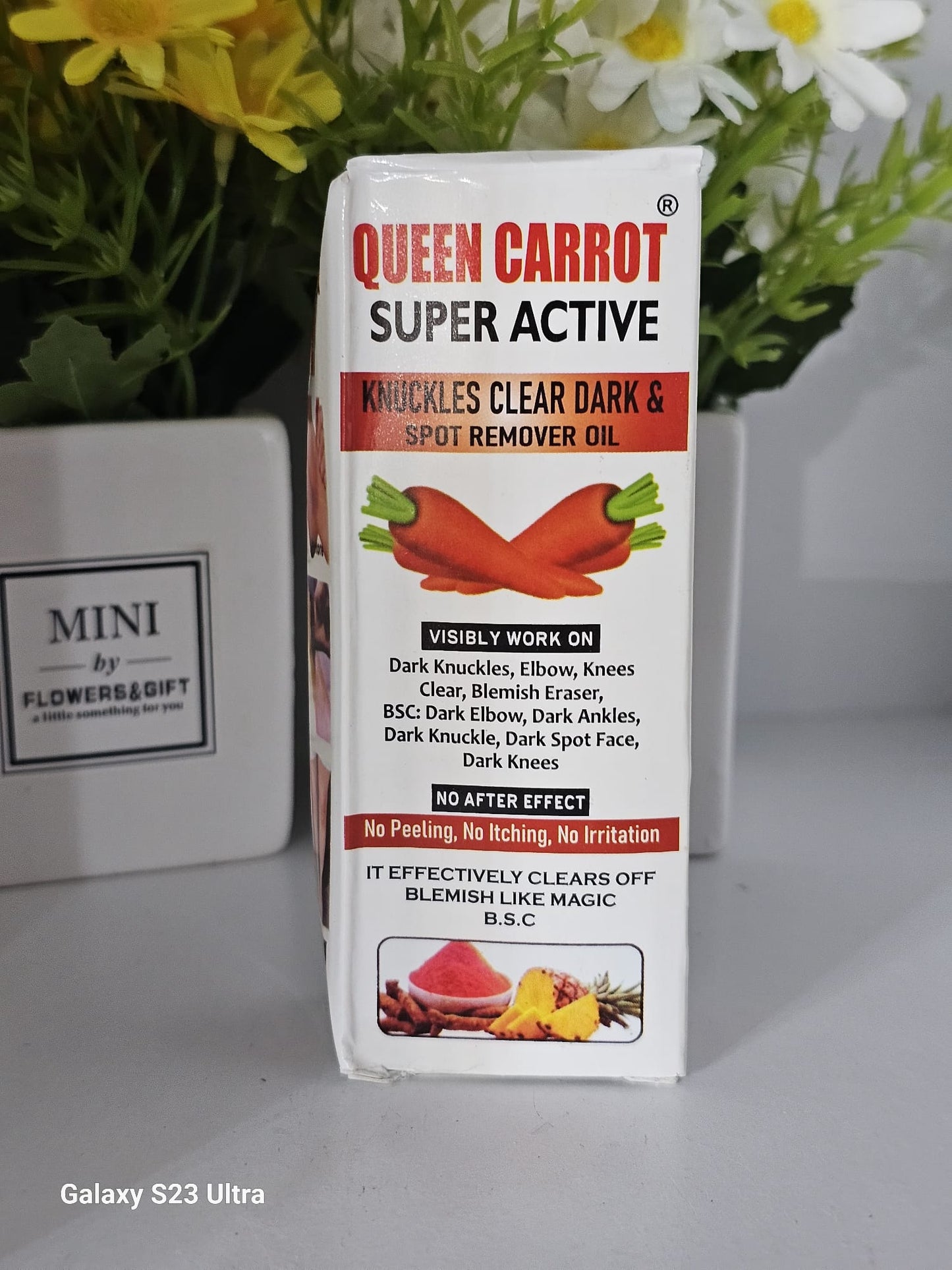 Queen carrot super active knuckles clear dark & spot remover oil