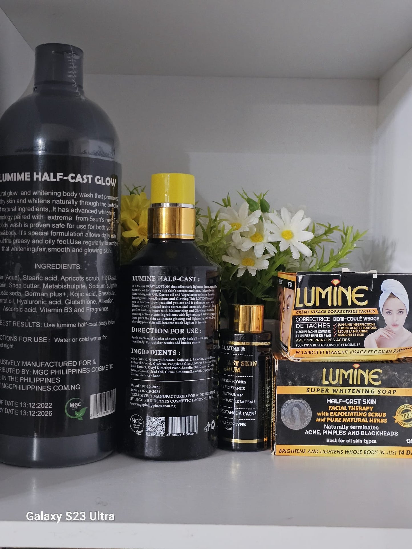 Lumine half cast glow blemish control body wash with lotion, serum & face cream