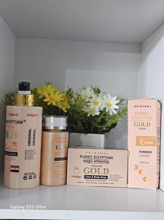 Purec egyptian magic whitening lotion with serum, soap & advanced cream