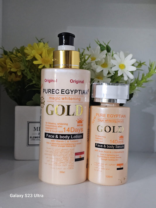 Purec egyptian magic whitening face & body lotion with serum