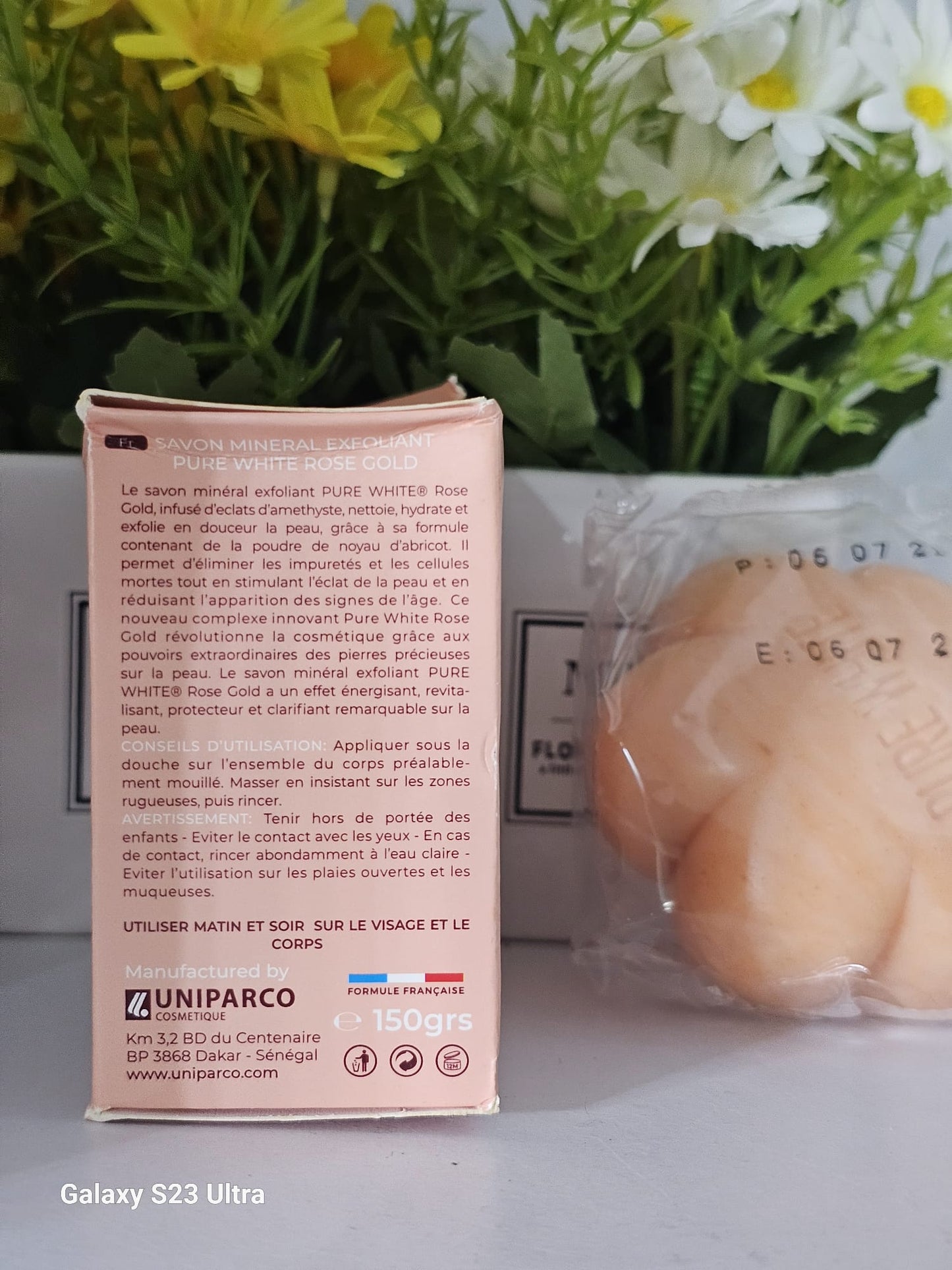 Pure white rosegold soap 150g