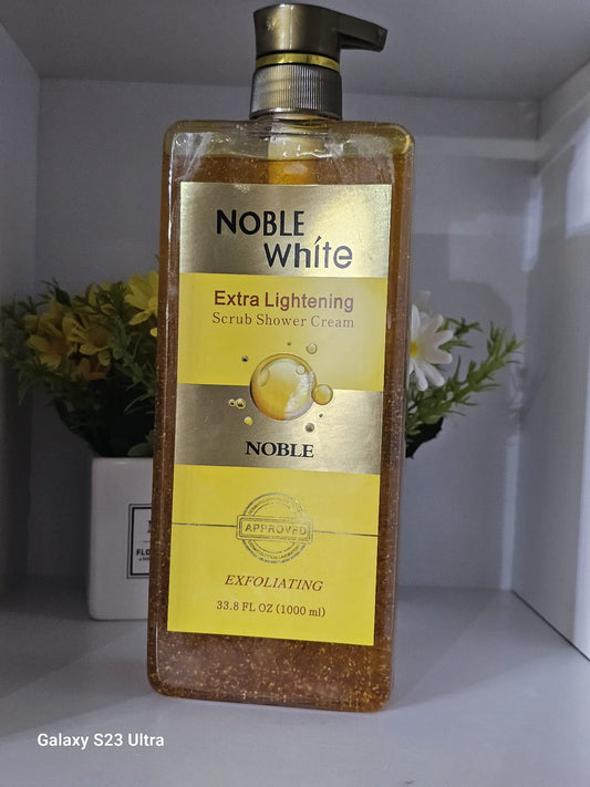 Noble white extra lightening scrub shower cream 1000ml