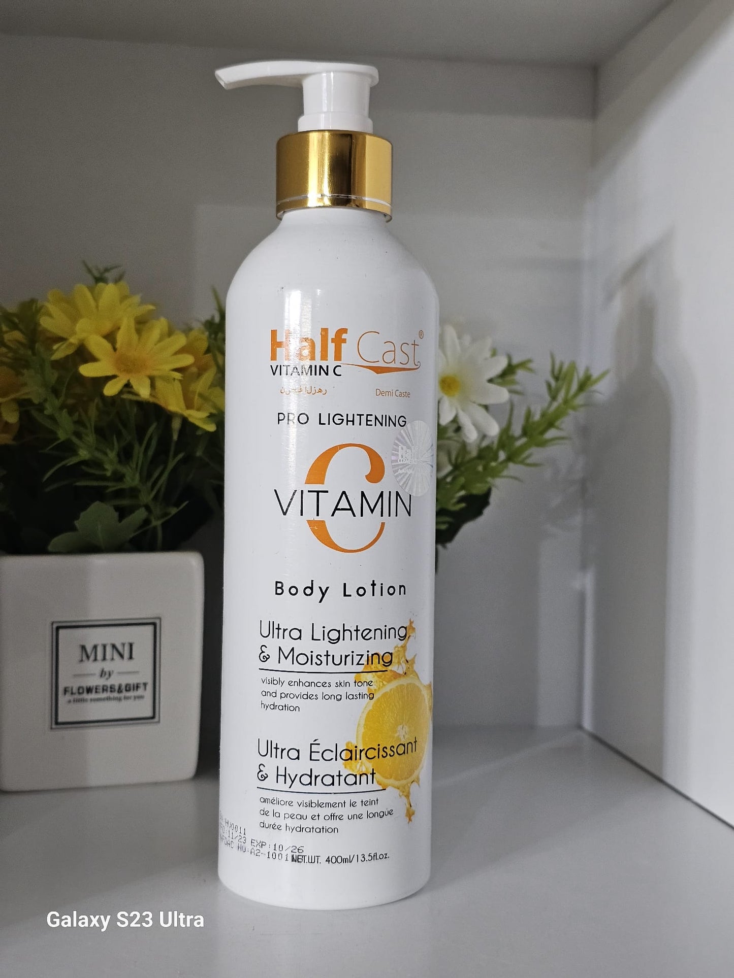 Half cast vitamin c pro lightening body lotion 400ml