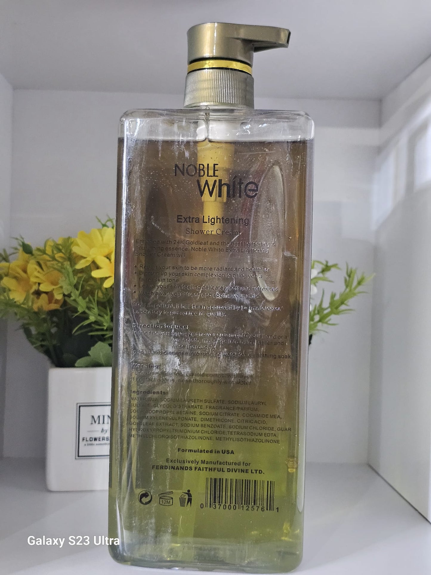 Noble white extra lightening scrub shower cream 1000ml