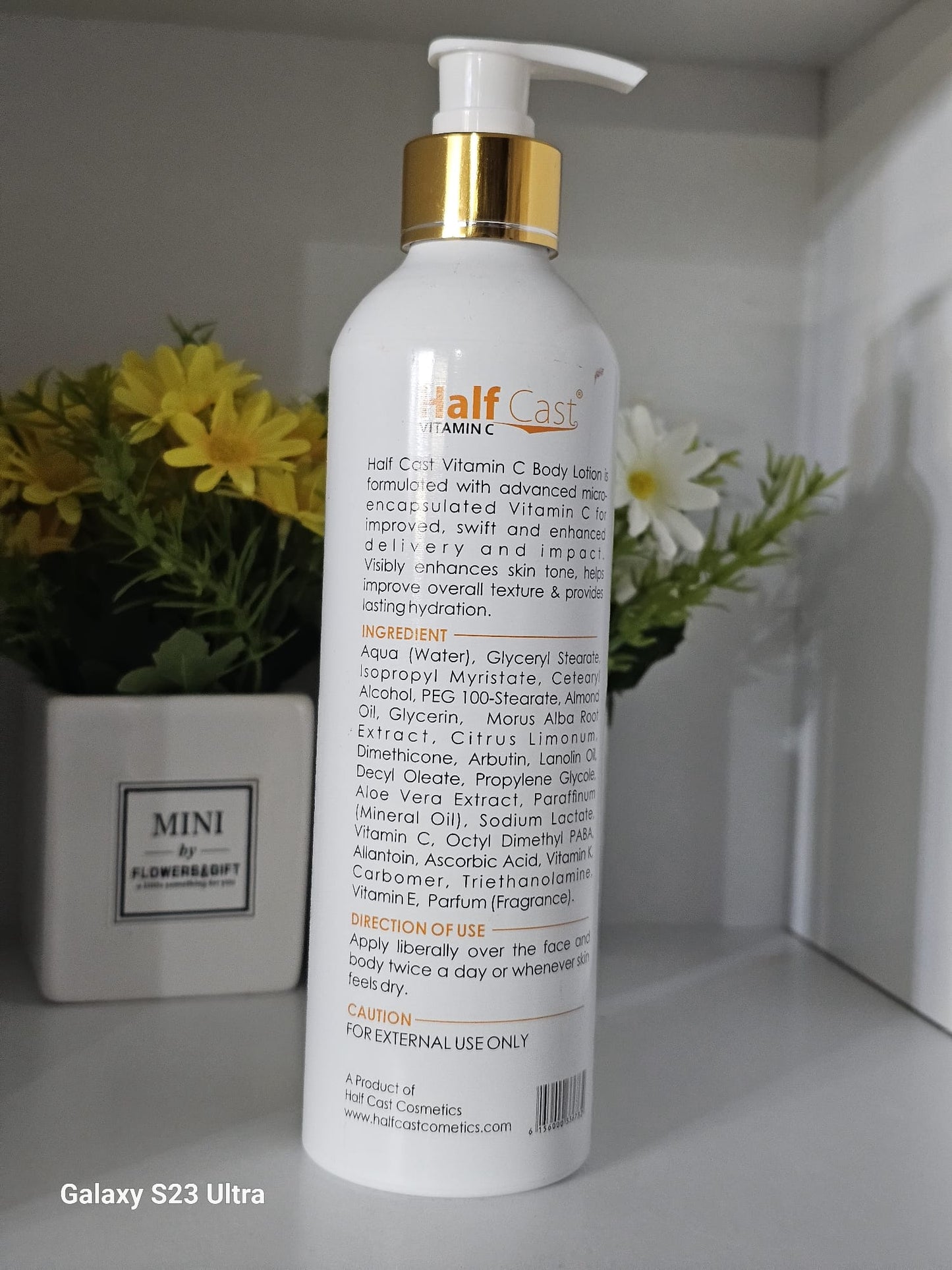 Half cast vitamin c pro lightening body lotion 400ml