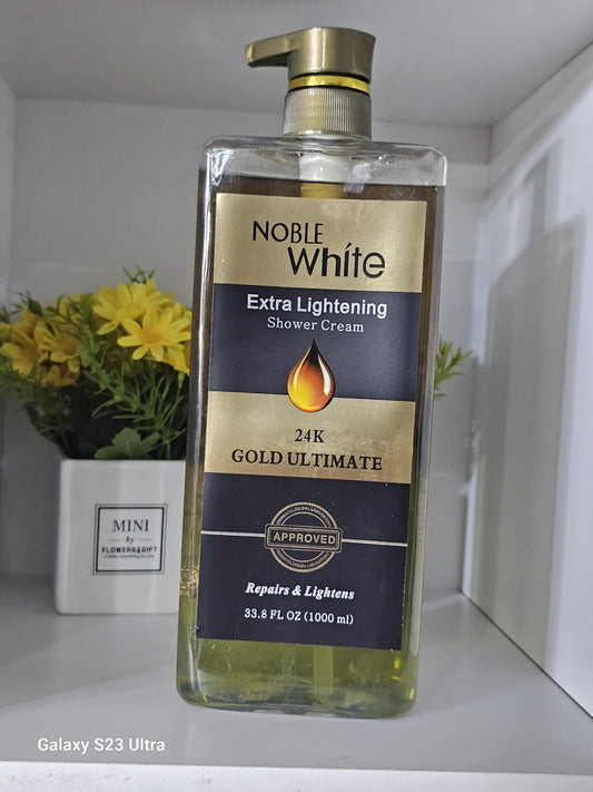 Noble white extra lightening 24k gold ultimate shower cream 1000ml