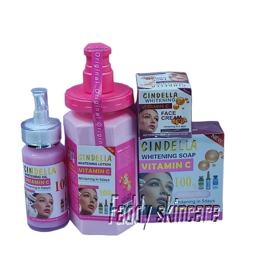 Cindella vitamin c whitening lotion with serum, face cream & soap