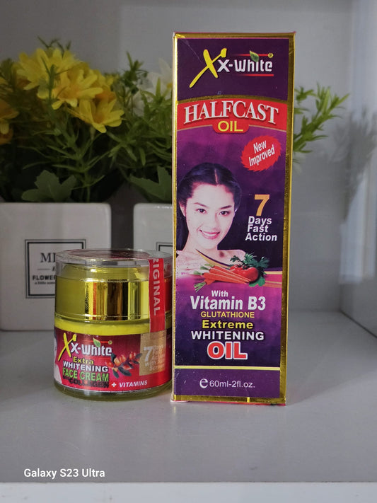 xx-white half cast oil with face cream 60ml