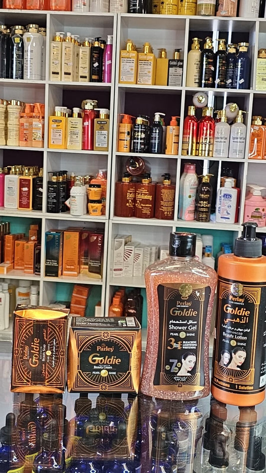 Perlay goldie body lotion, body soap, beauty cream, shower gel