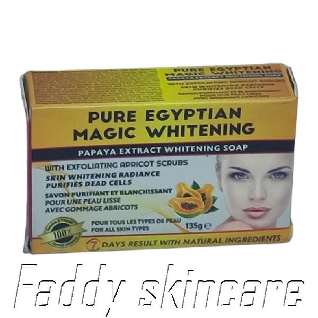 Pure Egyptian Magic Whitening Papaya Extract Whitening Soap